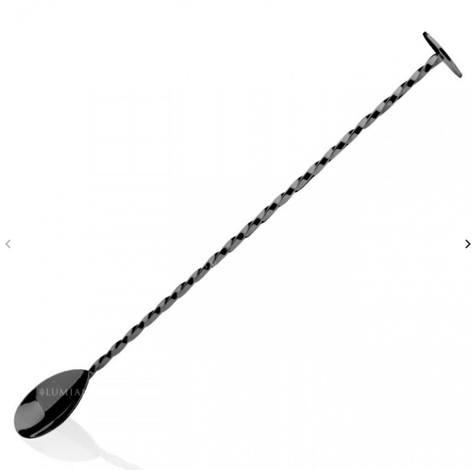 Bar Spoon Muddler Black 28cm